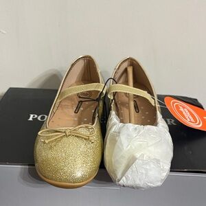 Wonder Nation Gold Glitter Kids Dress Shoes